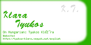 klara tyukos business card